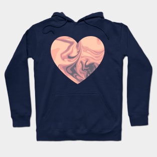 Melted Sunset Abstract Artwork Heart Hoodie